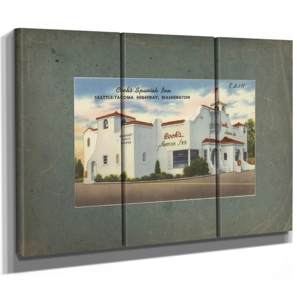 Cook's Spanish Inn Seattle Tacoma Highway Washington — vintage wall art by Bella Frye