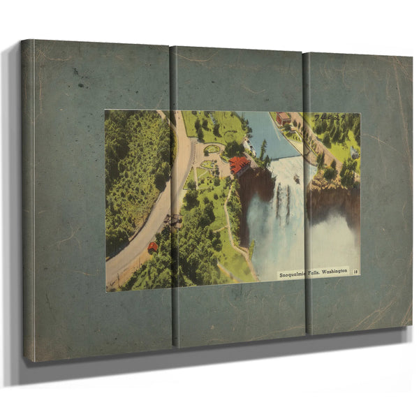 Snoqualmie Falls Washington — vintage wall art by Bella Frye