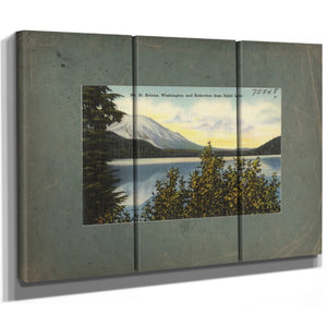 Mt St Helens Washingtonand Reflection From Spirit Lake — vintage wall art by Bella Frye
