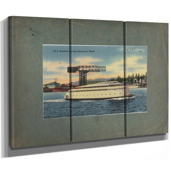 M F Kalakala Leaving Bremerton Wash — vintage wall art by Bella Frye