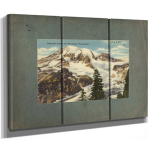 Nisqually Glacier And Mt Rainier Washington — vintage wall art by Bella Frye