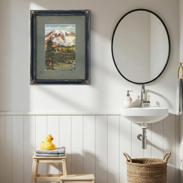 Rainier National Park Inn And Mt Rainier Washington — vintage wall art by Bella Frye