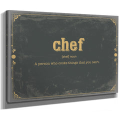 Bella Frye Home & Garden > Decor > Artwork Chef Word Definition Wall Art - Gift for Chef Dictionary Artwork