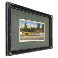 Golden West Motel 10 Miles North Of Seattle On 99, Ebony frame — vintage framed wall art by Bella Frye