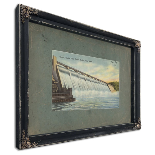 Grand Coulee Dam Grand Coulee Dam Wash'1, Ebony frame — vintage framed wall art by Bella Frye