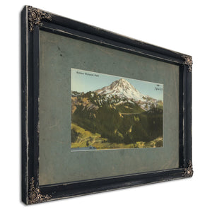 Rainier National Park Mt Rainier And Paradise Valley'2, Ebony frame — vintage framed wall art by Bella Frye
