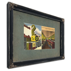 Chung King Inn Look For Sparkling Sign Of The Dragon Spokane Washington, Ebony frame — vintage framed wall art by Bella Frye