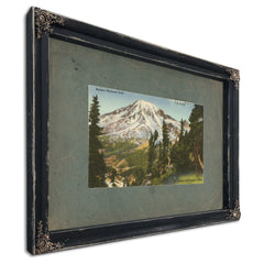 Rainier National Park Mt Rainier And Paradise Valley, Ebony frame — vintage framed wall art by Bella Frye