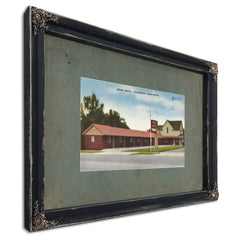 Kerns Motel Ellensburg Washington, Ebony frame — vintage framed wall art by Bella Frye