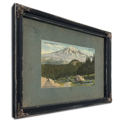 Rainier National Park Mt Rainier And Paradise Valley Washington'4, Ebony frame — vintage framed wall art by Bella Frye
