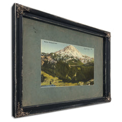 Rainier National Park Mt Rainier And Paradise Valley Washington'1, Ebony frame — vintage framed wall art by Bella Frye