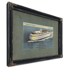 Streamlined Ferry 'Kalakala, Ebony frame — vintage framed wall art by Bella Frye