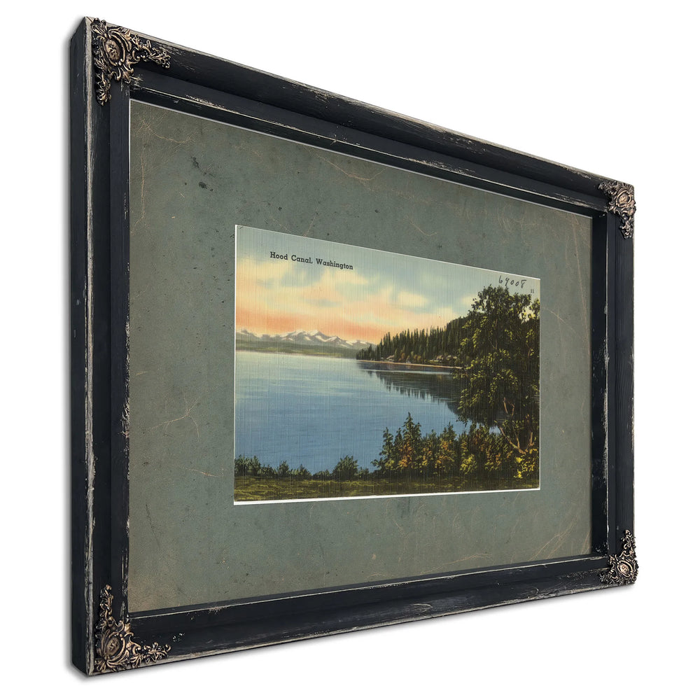 Hood Canal Washington, Ebony frame — vintage framed wall art by Bella Frye