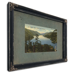 Lake Crescent Olympic National Park Washington, Ebony frame — vintage framed wall art by Bella Frye