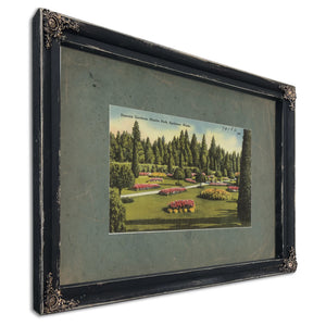 Duncan Gardens Manito Park Spokane Wash, Ebony frame — vintage framed wall art by Bella Frye