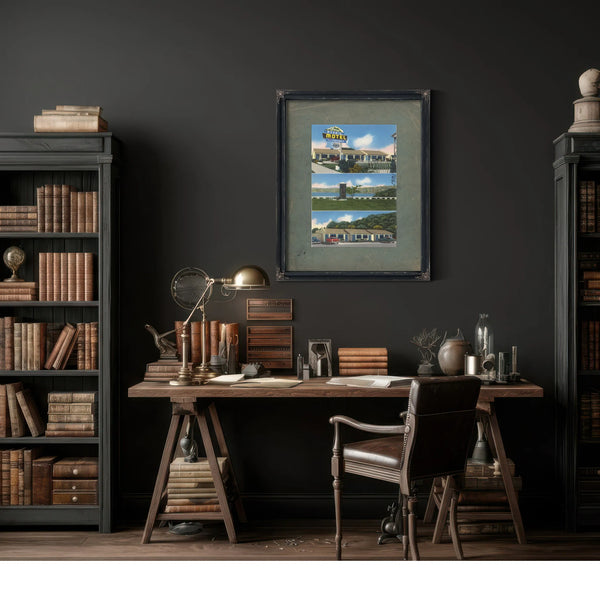 Berg's Scenic Motel — vintage wall art by Bella Frye