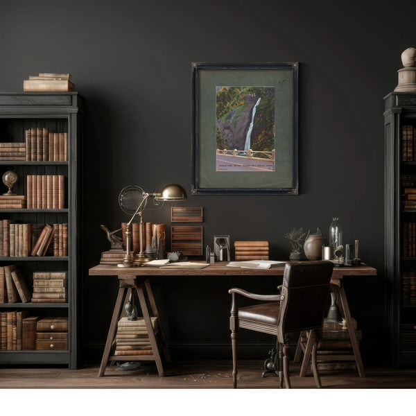 Horsetail Falls 205 Feet Columbia River Highway Oregon — vintage wall art by Bella Frye