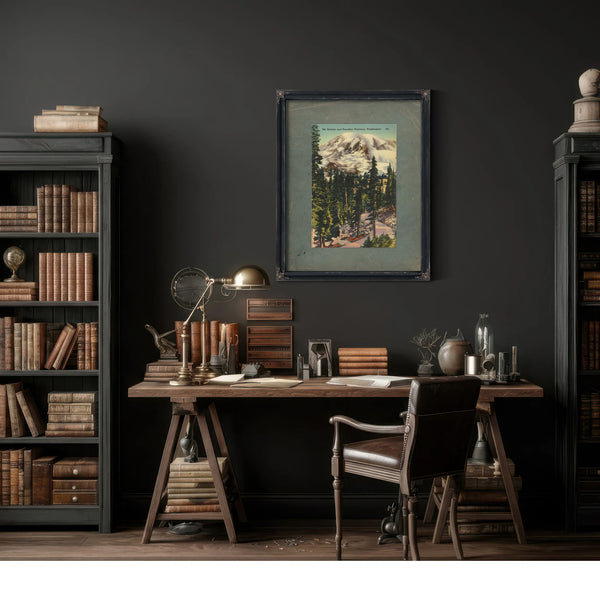 Mt Rainier And Paradise Highway Washington — vintage wall art by Bella Frye