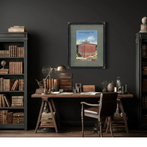 Cambridge Apartment Hotel Seattle Washington — vintage wall art by Bella Frye
