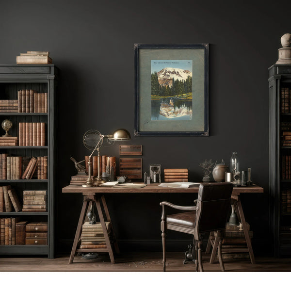 Fairy Lake And Mt Rainier Washington — vintage wall art by Bella Frye