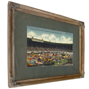 Judging Rose Festival Floats Multnomah Stadium Portland Oregon, Verdigris frame — vintage framed wall art by Bella Frye