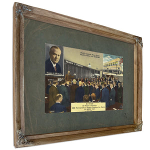 Frank L Mcguire World's Largest Home Seller Monthly Sales Over $1000000, Verdigris frame — vintage framed wall art by Bella Frye