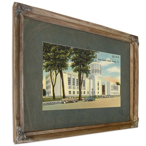 State Capitol Salem Oregon'1, Verdigris frame — vintage framed wall art by Bella Frye