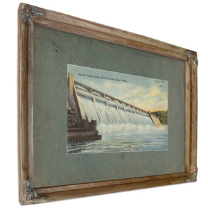 Grand Coulee Dam Grand Coulee Dam Wash'1, Verdigris frame — vintage framed wall art by Bella Frye