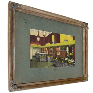 The Winthrop Hotel's Daffodil Room Tacoma Washington, Verdigris frame — vintage framed wall art by Bella Frye