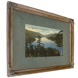Lake Crescent Olympic National Park Washington, Verdigris frame — vintage framed wall art by Bella Frye
