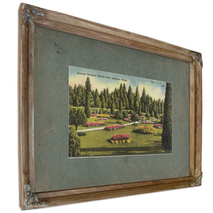 Duncan Gardens Manito Park Spokane Wash, Verdigris frame — vintage framed wall art by Bella Frye