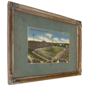 Spokane Memorial Stadium, Verdigris frame — vintage framed wall art by Bella Frye