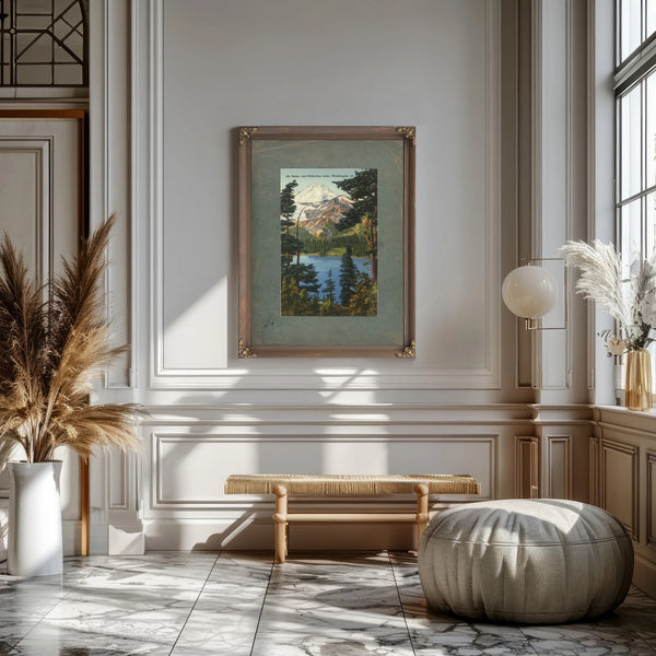 Mt Baker And Reflection Lake Washington — vintage wall art by Bella Frye