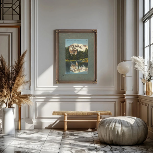 Fairy Lake And Mt Rainier Washington — vintage wall art by Bella Frye