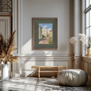 Looking North On Fifth Ave From Taylor St Portland Oregon — vintage wall art by Bella Frye