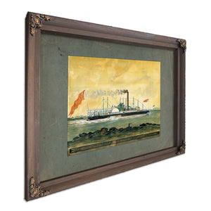 Steamboat Lexington The Fastest Boat That Ever Sailed — Bourbon Framed Canvas Print | Bella Frye