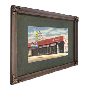 Jack Swank Pontiac, Bourbon frame — vintage framed wall art by Bella Frye