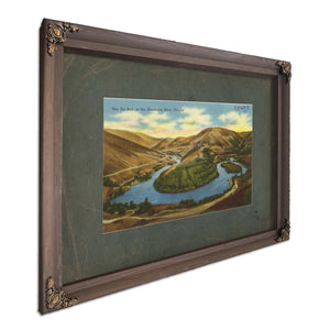 The Ox Bow On The Deschutes River Oregon, Bourbon frame — vintage framed wall art by Bella Frye