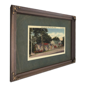 Mill Creek Auto Court The Dalles Oregon, Bourbon frame — vintage framed wall art by Bella Frye