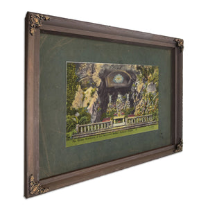 The Grotto Sanctuary Of Our Sorrowful Mother Portland Oregon'1, Bourbon frame — vintage framed wall art by Bella Frye