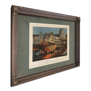 The Splendid Naval Triumph on the Mississippi April 24th 1862 Destruction of — Bourbon Framed Canvas Print | Bella Frye