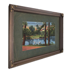 Scene In Laurelhurst Park Portland Oregon, Bourbon frame — vintage framed wall art by Bella Frye