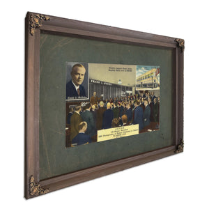 Frank L Mcguire World's Largest Home Seller Monthly Sales Over $1000000, Bourbon frame — vintage framed wall art by Bella Frye
