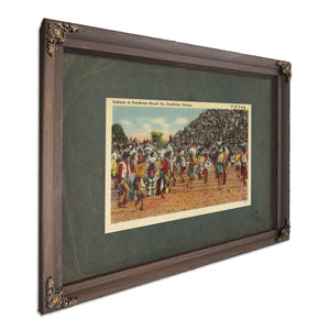 Indians At Pendleton Round Up Pendleton Oregon, Bourbon frame — vintage framed wall art by Bella Frye