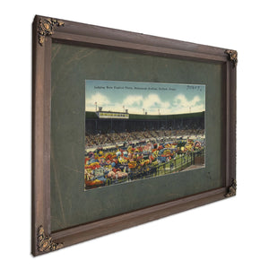 Judging Rose Festival Floats Multnomah Stadium Portland Oregon, Bourbon frame — vintage framed wall art by Bella Frye