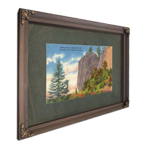 Bishop Cap At Shepperd's Dell Columbia River Highway Oregon B, Bourbon frame — vintage framed wall art by Bella Frye