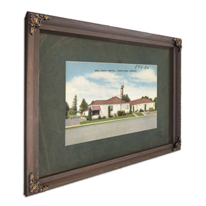 Mel Wana Motel Portland Oregon, Bourbon frame — vintage framed wall art by Bella Frye