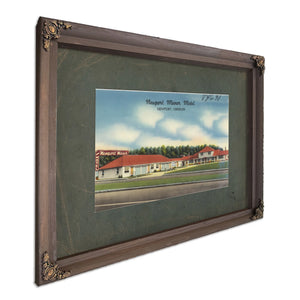 Newport Manor Motel Newport Oregon, Bourbon frame — vintage framed wall art by Bella Frye