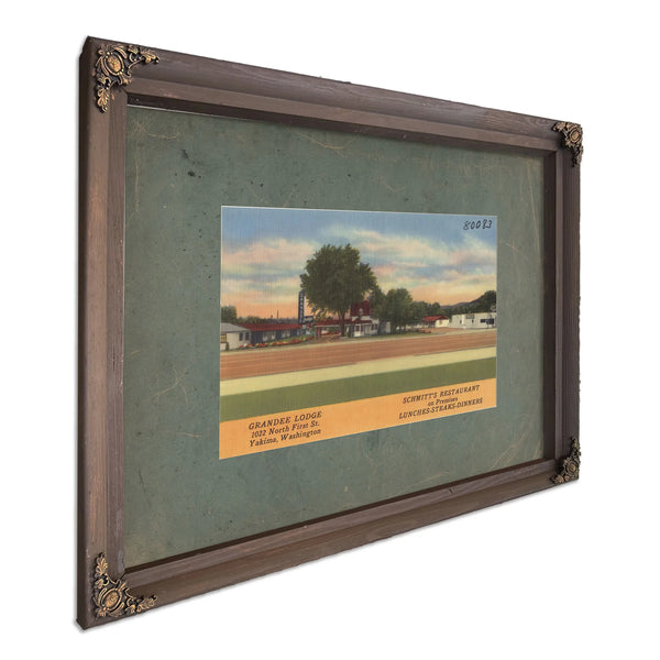 Grandee Lodge 1022 North First St Yakima Washington, Bourbon frame — vintage framed wall art by Bella Frye
