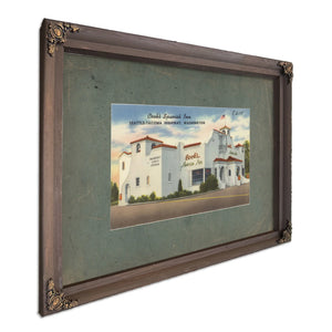 Cook's Spanish Inn Seattle Tacoma Highway Washington, Bourbon frame — vintage framed wall art by Bella Frye